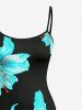 Tenue de plage hawaïenne assortie à motif fleurs pour couples - Turquoise 