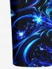 Galaxy Flowers Glitter 3D Print Hawaii Fitted Dress -  