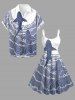 Robe A Line imprimé requin mer Hawaii - Bleu profond 6X