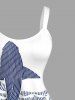 Robe A Line imprimé requin mer Hawaii - Bleu profond 6X