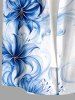 Flowers Leaf Print Buttons Pocket Hawaii Shirt For Men -  