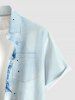 Tenue de plage hawaïenne assortie pour couples à imprimé fleur d'hibiscus et feuilles tropicales - Bleu clair 