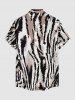 African Printed Matching Couple Outfit Ethnic Animal Striped Hawaiian Set -  