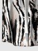 African Printed Matching Couple Outfit Ethnic Animal Striped Hawaiian Set -  