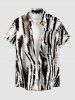 African Printed Matching Couple Outfit Ethnic Animal Striped Hawaiian Set -  