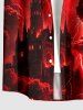 Halloween Castle Ombre Galaxy Cloud Lightning Print Matching Outfit For Couples -  