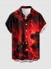 Halloween Castle Ombre Galaxy Cloud Lightning Print Matching Outfit For Couples -  