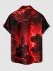 Halloween Castle Ombre Galaxy Cloud Lightning Print Matching Outfit For Couples -  