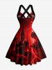 Halloween Castle Ombre Galaxy Cloud Lightning Print Matching Outfit For Couples -  