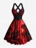 Halloween Castle Ombre Galaxy Cloud Lightning Print Matching Outfit For Couples -  