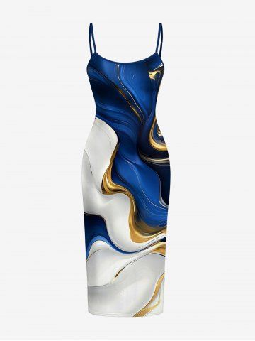 Ocean Current Robe ajustée Hawaii à imprimé colorblock