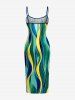 African Printed Matching Couple Outfit Curve Colorblock Hawaiian Set -  