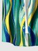 African Printed Matching Couple Outfit Curve Colorblock Hawaiian Set -  