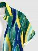 African Printed Matching Couple Outfit Curve Colorblock Hawaiian Set -  