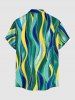 African Printed Matching Couple Outfit Curve Colorblock Hawaiian Set -  