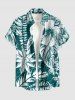 Tropical Leaf Hibiscus Flower Print Matching Hawaii Beach Outfit For Couples -  