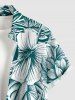 Tropical Leaf Hibiscus Flower Print Matching Hawaii Beach Outfit For Couples -  