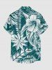 Tropical Leaf Hibiscus Flower Print Matching Hawaii Beach Outfit For Couples -  