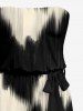 Leopard Ombre Print Hawaii Pocket Jumpsuit with Removable Belt and Shoulder Strap -  