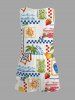Sun Fruit Sea Print Hawaii Drawstring Pocket Romper -  