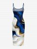 Ocean Current Robe ajustée à imprimé colorblock Hawaii - Bleu profond S