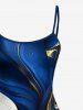Ocean Current Robe ajustée à imprimé colorblock Hawaii - Bleu profond S