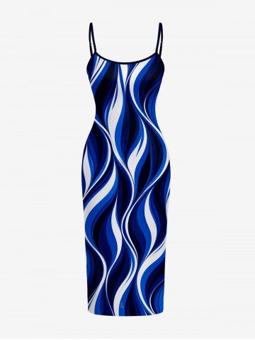 Robe ajustée Curve à imprimé colorblock Hawaii