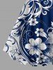 Flowers Ombre Colorblock Print Matching Hawaii Beach Outfit For Couples -  