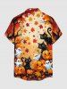 Tenue assortie à imprimé Halloween : citrouille, chat, fantôme et feuilles d'érable pour couples - Orange 