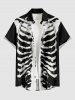 Halloween Skeleton Print Matching Outfit For Couples -  