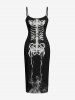 Halloween Skeleton Print Matching Outfit For Couples -  