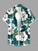 Hibiscus Flower Leaf Print Matching Hawaii Beach Outfit For Couples -  