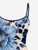Robe imprimé léopard et fleurs Hawaii - Bleu clair 1X