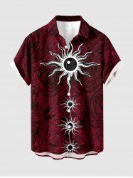 Sun Print Button Pocket Shirt For Men -  
