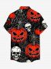 Halloween Pumpkin Spider Web Skulls Print Matching Outfit For Couples -  