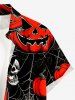 Halloween Pumpkin Spider Web Skulls Print Matching Outfit For Couples -  