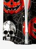 Halloween Pumpkin Spider Web Skulls Print Matching Outfit For Couples -  