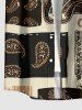 African Printed Matching Couple Outfit Paisley Colorblock Hawaiian Set -  