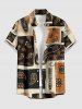 African Printed Matching Couple Outfit Paisley Colorblock Hawaiian Set -  