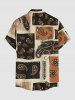African Printed Matching Couple Outfit Paisley Colorblock Hawaiian Set -  