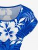 Hibiscus Flower Tropical Leaf Print Matching Hawaii Beach Outfit For Couples -  