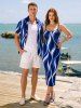 Curve Colorblock Print Matching Hawaii Beach Outfit For Couples -  