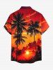 Coconut Tree Sun Cloud Print Matching Hawaii Beach Outfit For Couples -  