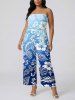 Tropical Leaf Hibiscus Flower Ombre Print Matching Hawaii Beach Outfit For Couples -  