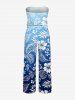 Tropical Leaf Hibiscus Flower Ombre Print Matching Hawaii Beach Outfit For Couples -  