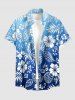 Tropical Leaf Hibiscus Flower Ombre Print Matching Hawaii Beach Outfit For Couples -  