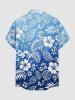 Tropical Leaf Hibiscus Flower Ombre Print Matching Hawaii Beach Outfit For Couples -  