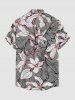 Flowers Leaf Print Matching Hawaii Beach Outfit For Couples -  