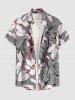 Flowers Leaf Print Matching Hawaii Beach Outfit For Couples -  