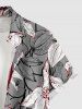 Flowers Leaf Print Matching Hawaii Beach Outfit For Couples -  